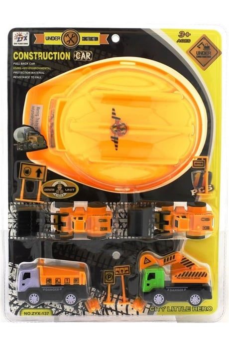 11 Parça Baretli İnşaat Araçları Oyun Seti