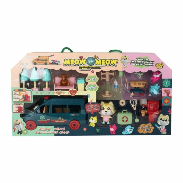 Meow Meow Sesli  ve Işıklı Ambulans Oyun Seti (2 Asorti)