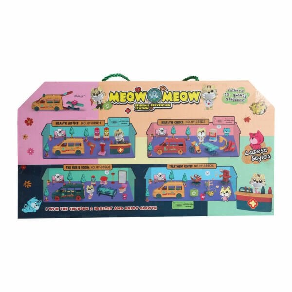 Meow Meow Sesli  ve Işıklı Ambulans Oyun Seti (2 Asorti)