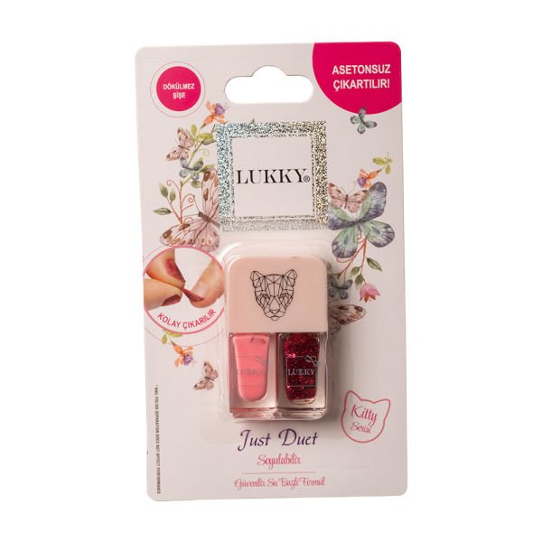 Lukky 2'si 1 Arada Su Bazlı Soyulabilir Pembe Oje