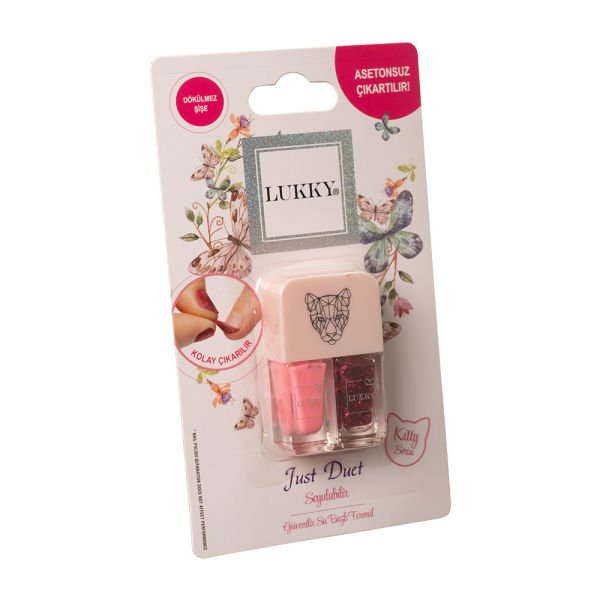 Lukky 2'si 1 Arada Su Bazlı Soyulabilir Pembe Oje