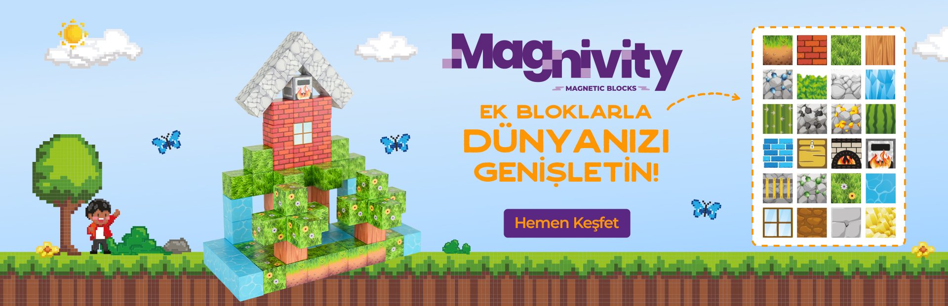 magnivity, megacraft  manyetik blok toptan oyuncak