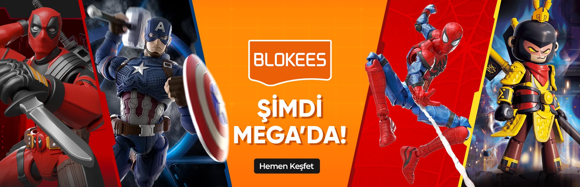 blokees figürr yapım seti spider man iron man thor captain america