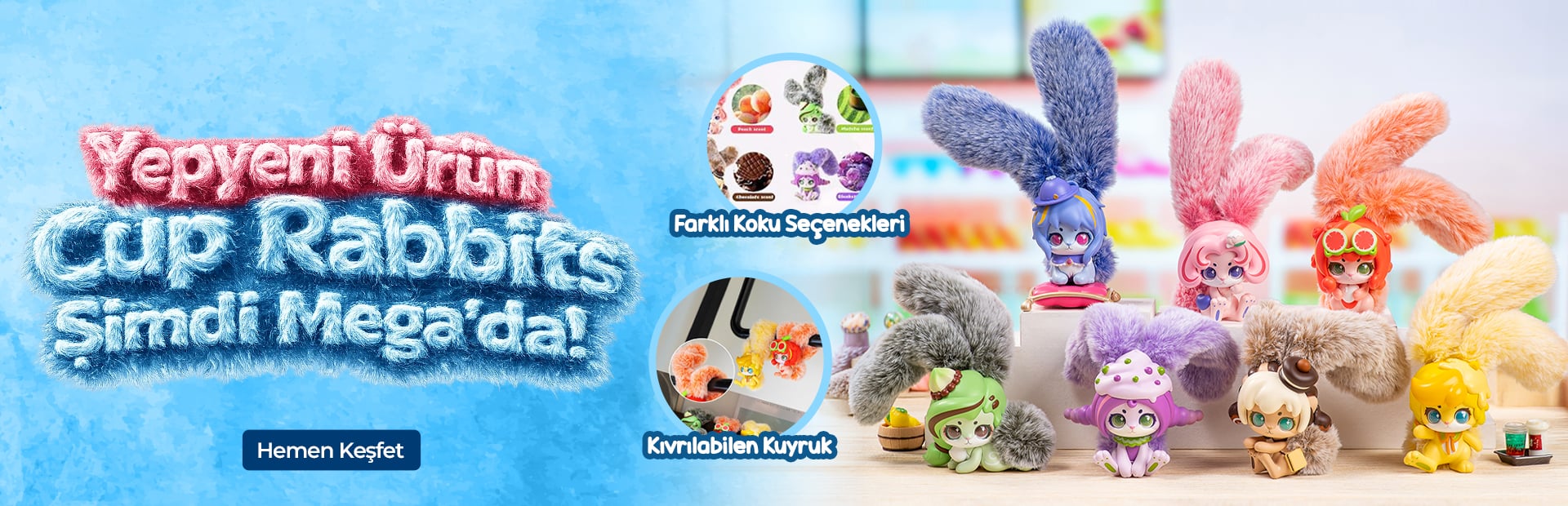 cup rabbits sürpriz figür toptan oyuncak