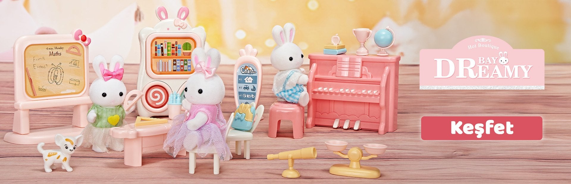 bay dreamy tavşan ailesi toptan figür oyuncak